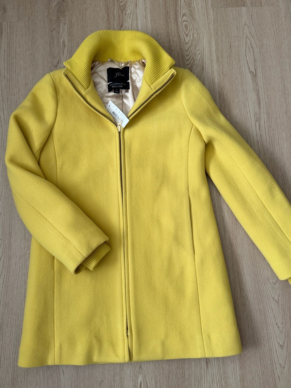 NEW J. Crew Yellow Lodge Coat Size 2